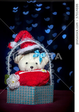 teddy bear is Christmas mood 37014886