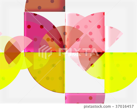 Geometric circle abstract banner 37016457