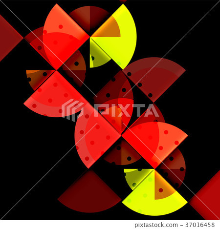 Circle elements on black background 37016458