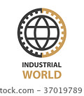 industrial gear world simple symbol vector 37019789