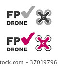 FPV drone check mark symbol vector 37019796