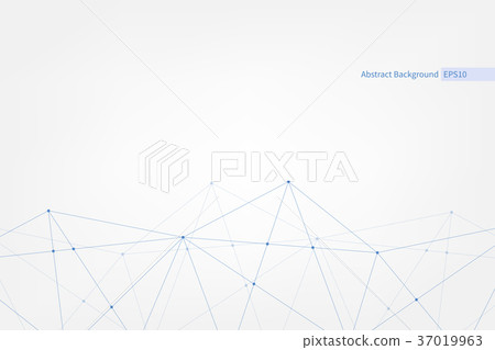 Abstract vector triangle pattern. Neural network - Stock Illustration ...