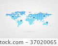 Vector World Map infographic symbol. Dotted icon 37020065