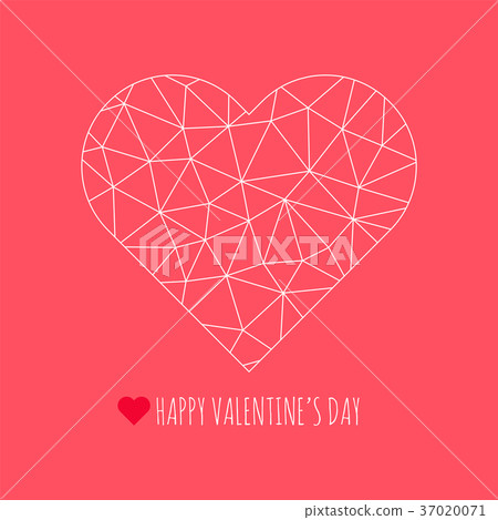 Happy Valentine's Day congratulation vector card 37020071