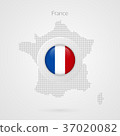 France map vector sign. Isolated French flag 37020082