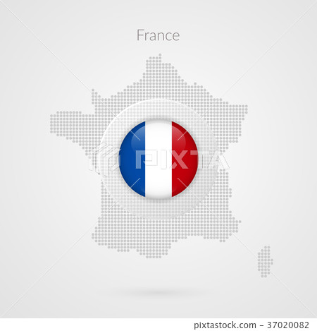 France map vector sign. Isolated French flag 37020082
