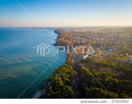 Aerial view of Baltic sea coast 37020092