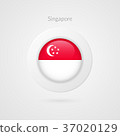 Vector Singapore flag sign. Isolated circle symbol 37020129