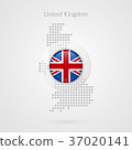 United Kingdom map vector sign. British flag 37020141