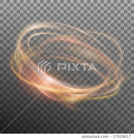 Abstract glowing ring on transparent backfround Abstract glowing ring on transparent backfround 37020617