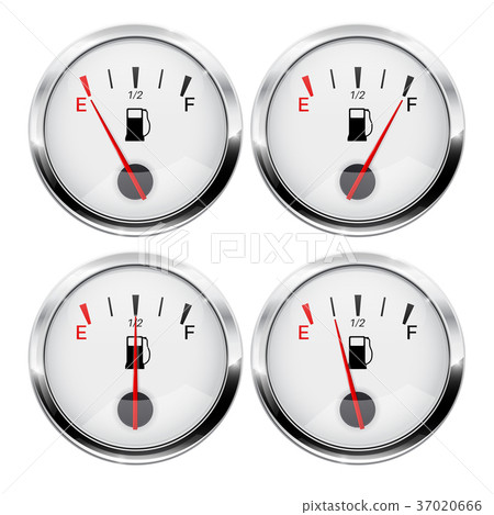 Fuel gauge. Round gauge with chrome frame 37020666