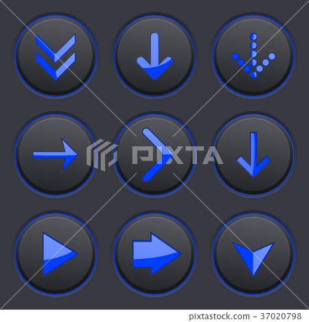 Set of black buttons. Round plastic matted buttons 37020798