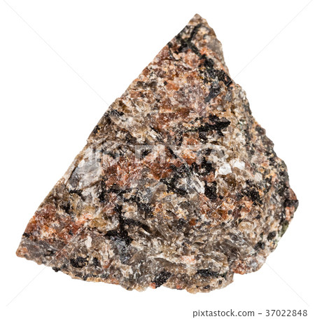 rough spreusteined urtite stone isolated on white 37022848