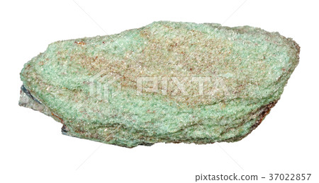 raw Paragonite stone isolated on white 37022857