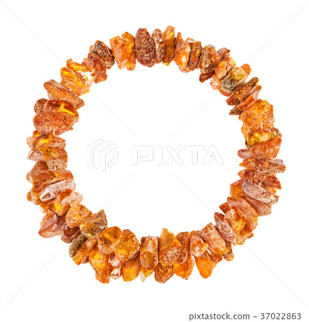 top view of bracelet from raw amber stones 37022863