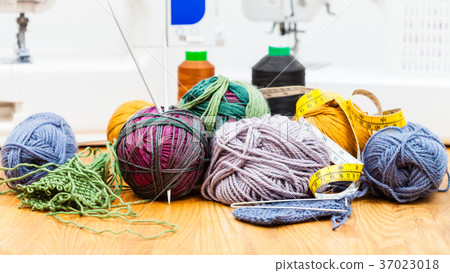 various knitting tools and sewing machines 37023018