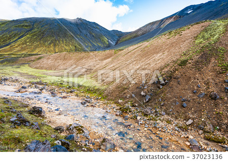 water stream in Graenagil canyon in Iceland 37023136