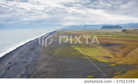 view of Solheimafjara seaside from Dyrholaey cape 37023294