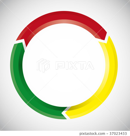 Vector colorful circular arrow chart - Stock Illustration [37023433 ...