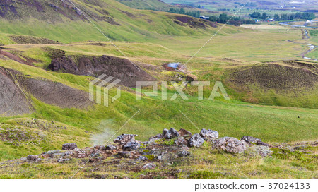 geysers in Hveragerdi Hot Spring River Trail area 37024133