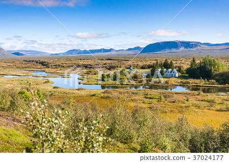 view of rift valley in Thingvellir national park 37024177
