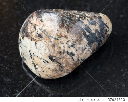 aegirine in tumbled Sanidine and nepheline stone aegirine in tumbled Sanidine and nepheline stone 37024220