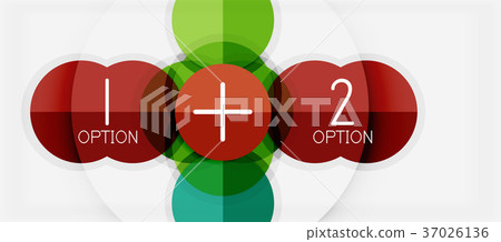 Paper geometric circle banner template Paper geometric circle banner template 37026136