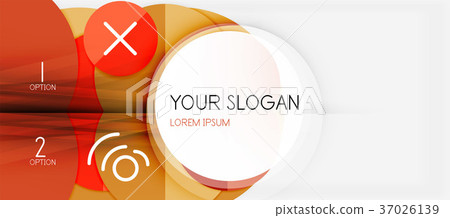 Paper geometric circle banner template Paper geometric circle banner template 37026139