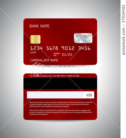 Realistic detailed credit cards set 37026482