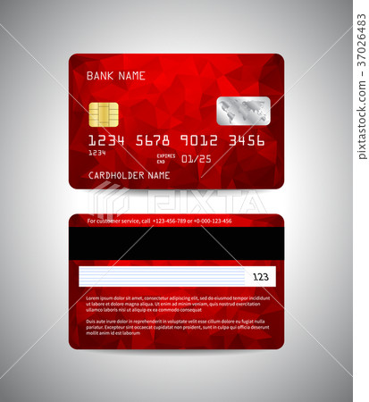 credit cards set with red abstract background credit cards set with red abstract background 37026483