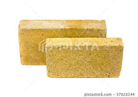 special bricks for furnace fireplace isolated 37028144