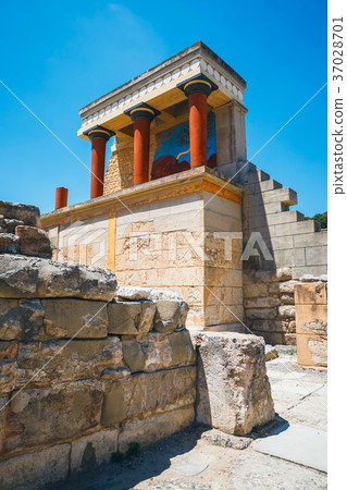 the Minoan Palace of Knossos on Crete, Greece the Minoan Palace of Knossos on Crete, Greece 37028701
