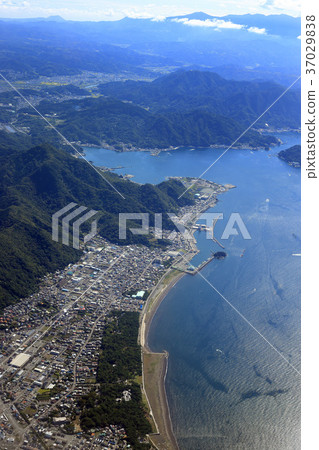 Eura海灣方向鳥瞰圖從沼津皇家別墅紀念公園上的 37029838