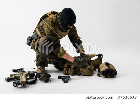 Defender preparing modern army uniform Defender preparing modern army uniform 37030638