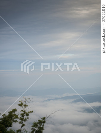 Beautiful cloudy weather in mountains Beautiful cloudy weather in mountains 37031016
