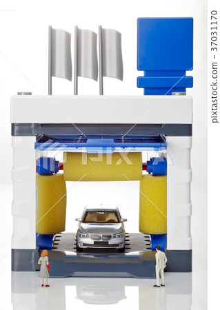 汽車，商人，女商人，洗車，模型 37031170