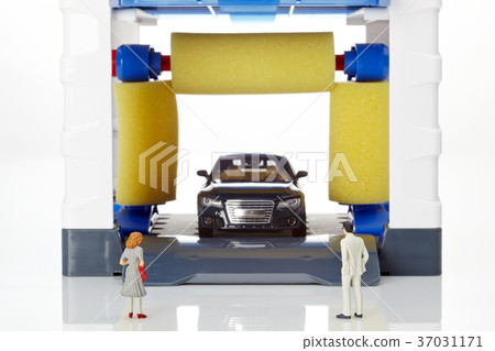 汽車，商人，女商人，洗車，模型 37031171