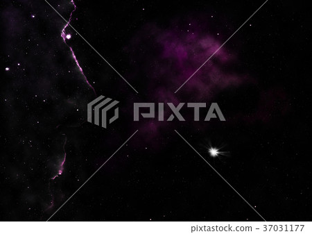 Star field in space and a nebulae. 3D rendering Star field in space and a nebulae. 3D rendering 37031177