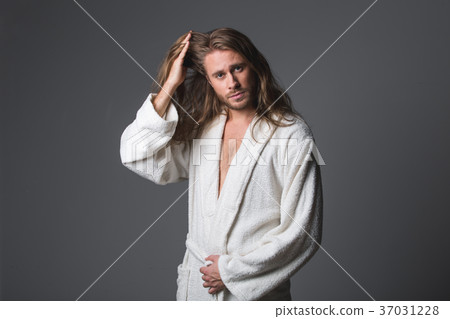 Carefree male styling long hair 37031228
