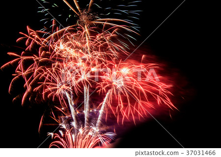 Fireworks Celebration at night on New Year. Fireworks Celebration at night on New Year. 37031466