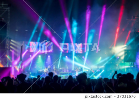 Bokeh lighting in outdoor concert 37031676