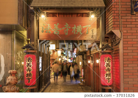 Hozenji Yokocho at night in Osaka 37031826