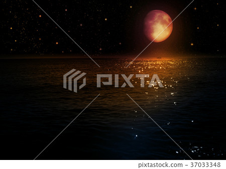 The moon in the night sky The moon in the night sky 37033348