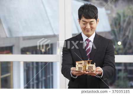 銷售人員，商人，韓國人 37035185