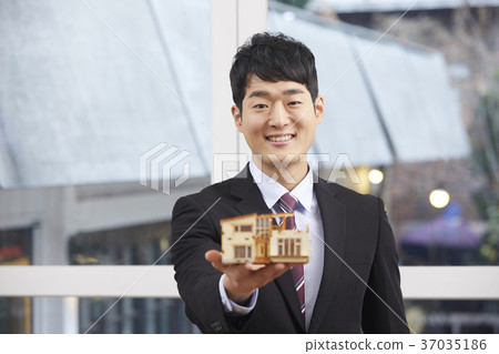 銷售人員，商人，韓國人 37035186