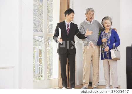 老夫婦，推銷員，韓國人 37035447