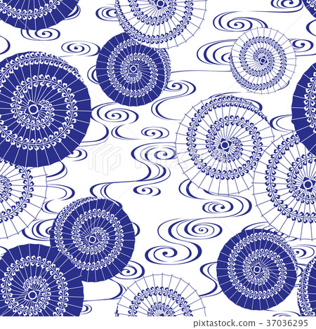 遮陽傘,傳統的日本繖形圖案 遮陽傘,傳統的日本繖形圖案 37036295