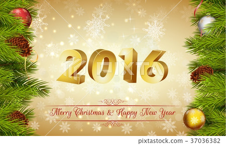 Merry Christmas and Happy New Year background Merry Christmas and Happy New Year background 37036382
