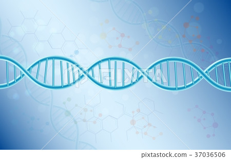 Concept Dna on blue background Concept Dna on blue background 37036506