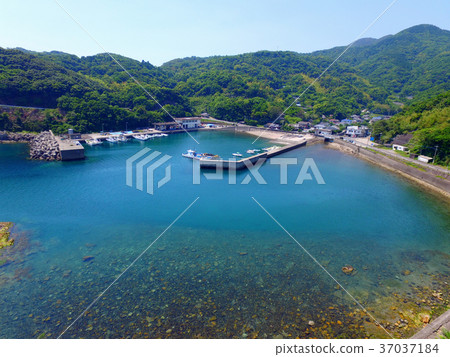 Akime fishing port aerial view 37037184